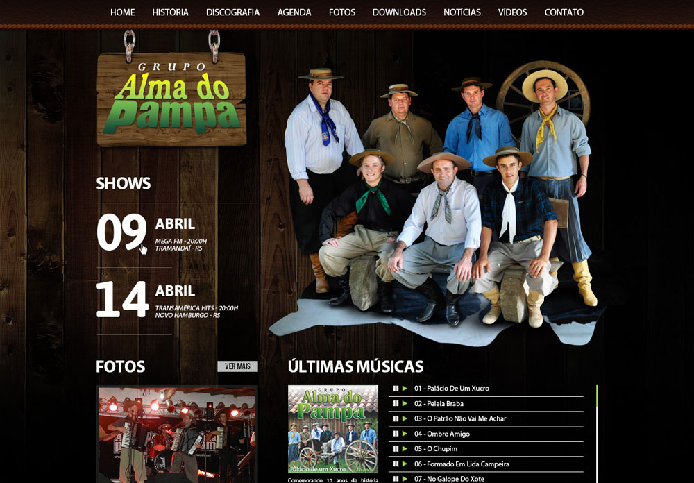 Criação de Sites Banda, Música Gaúcha Criação de Sites Banda, Música Gaúcha