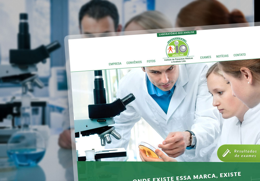 Criar Site para Laboratórios, Clínicas de Análise e Exames