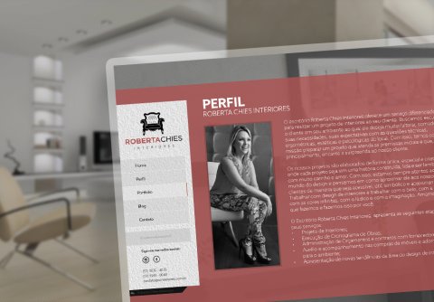 Site Desenvolvido Designer de Interiores, Roberta Chies